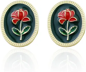 Enamel Vintage Earrings Unique Handmade Bohemian Chic Colorful Irregular Pattern Noble Temperament Stud Earrings for Women Prom Jewelry