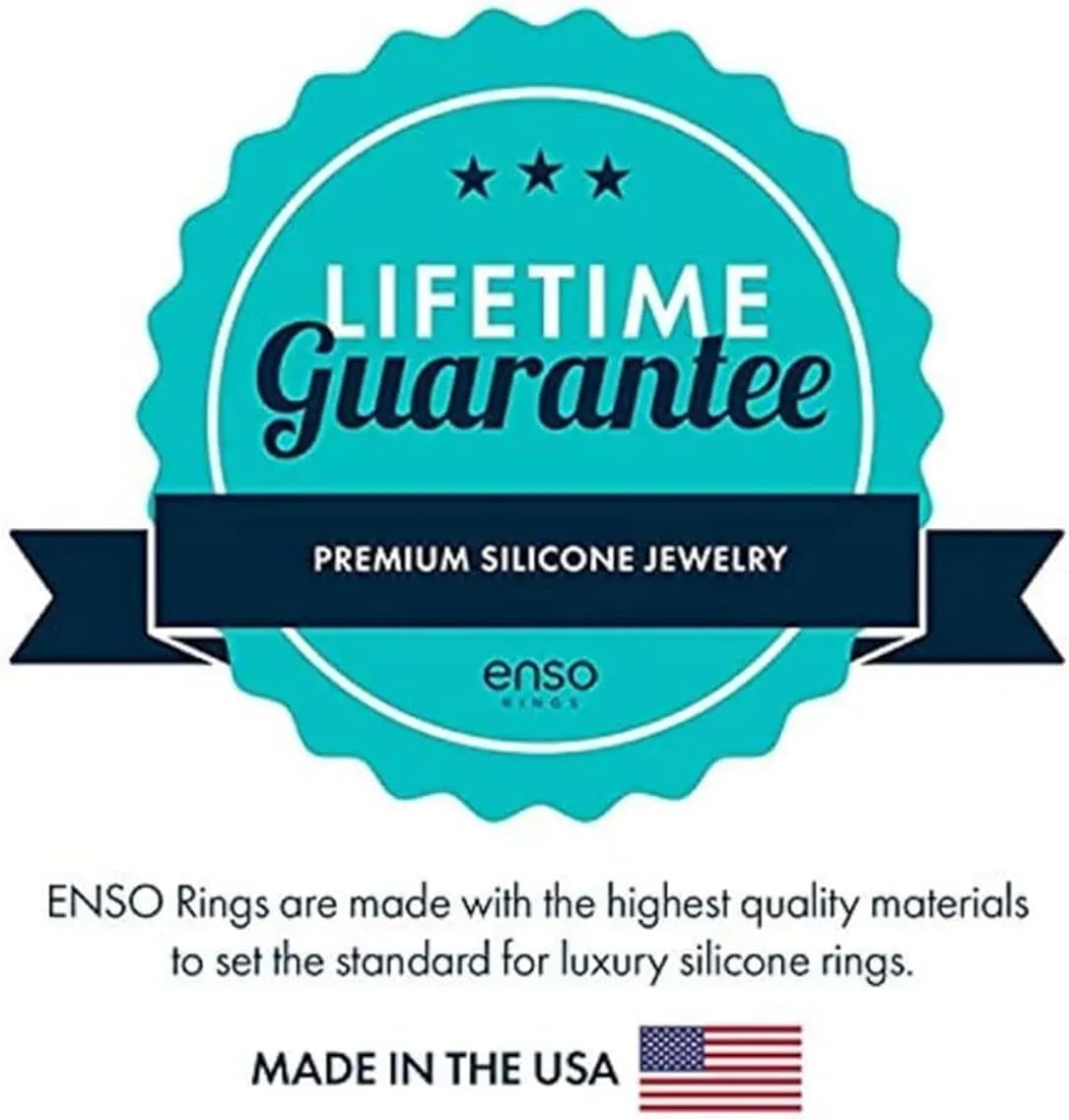Enso Rings Etched Marquee Silicone Ring - Ultra Comfortable Holiday Rings