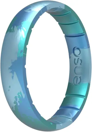 Enso Rings Handcrafted Thin Silicone Ring  Comfortable and Flexible Design  4.3mm Wide, 1.75mm Thick