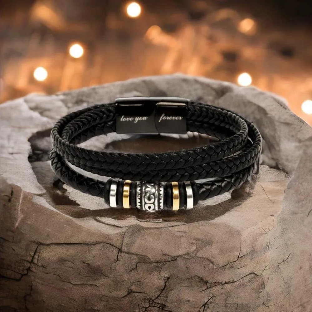 FG Family Gift Mall To My Man I Love You Bracelet Gifts For Him Husband Boyfriend Sentimental Gifts From Wife Girlfriend To My Man Bracelet Birthday Gift Ideas With Message Card