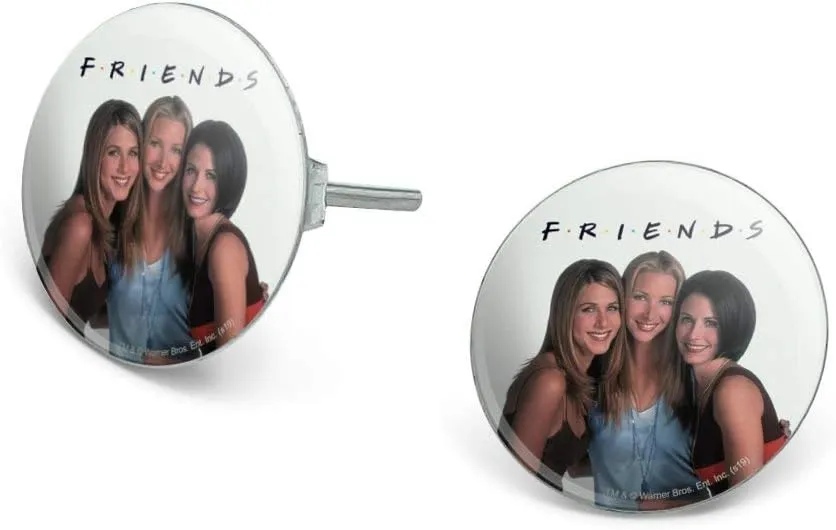 Friends The Girls Novelty Silver Plated Stud Earrings