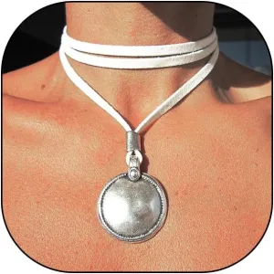 GIGB PBDK Boho Layered Leather Choker Necklace for Women Trendy Disc Pendant Necklace Western Stackable Clavicle Necklace Beach Jewelry Gifts