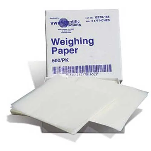 Glassine Weighing Paper 4" x 4" 500/Pack