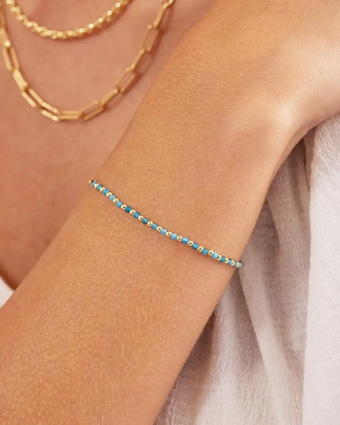 gorjana - Power Gemstone Brooks Bracelet 9 1/4" - 18k Gold-Plated Brass - Genuine Gemstone Selection - Adjustable Closure - Elegant and meaningful design