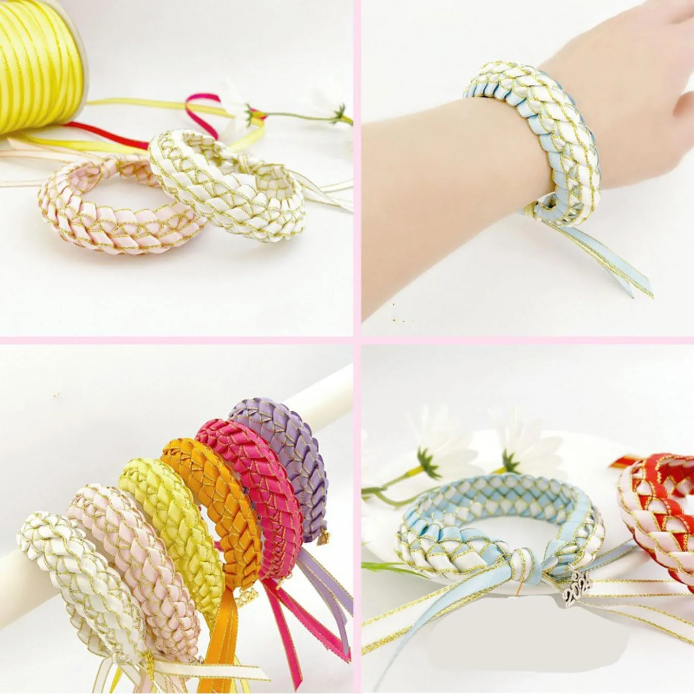 Graduation Braided Bracelets Graduation Leis Graduation Ribbon Bracelets Adjustable Woven Friendship Bracelet College Class Graduation Jewelry Gifts Party Supplies