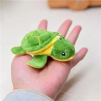 Green Mini Tortoise Keychain, Cute Plush Sea Turtle Keychain, Pendant Turtle Animal Plush, Cartoon Plushs for Birthday Gift Bag Accessories Car Accessories