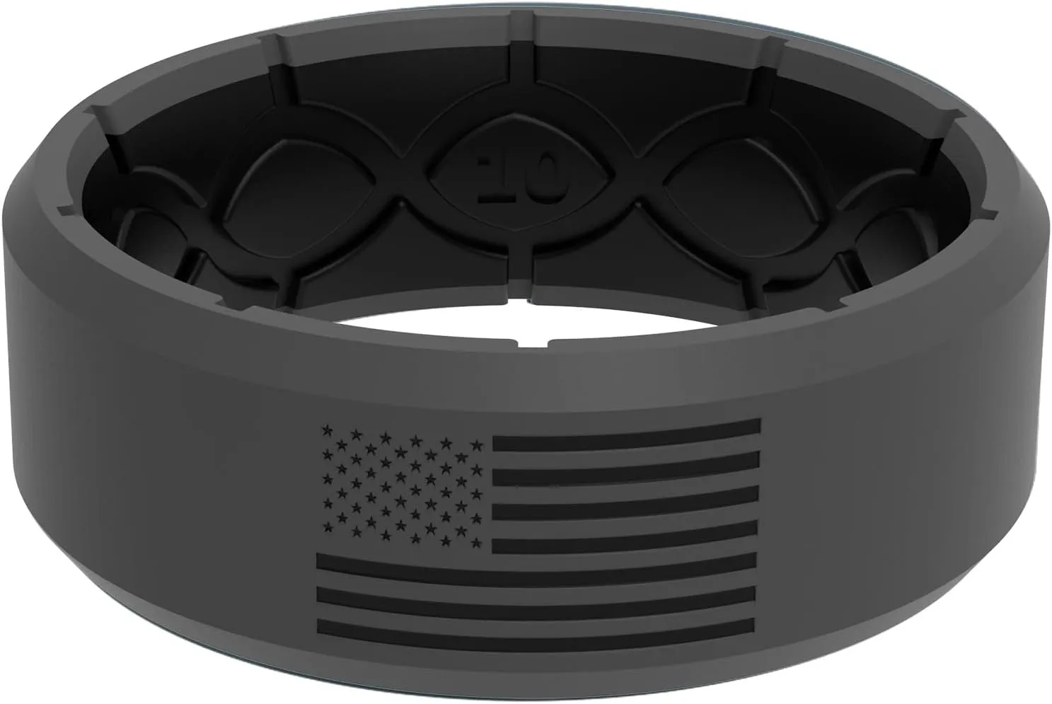 Groove Life Zeus Hero Ring - Breathable Silicone Wedding Rings for Men, Lifetime Coverage, Unique Design, Comfort Fit Ring
