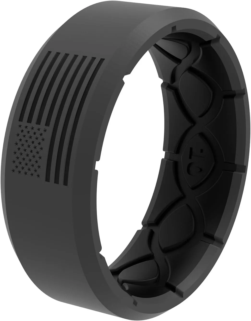 Groove Life Zeus Hero Ring - Breathable Silicone Wedding Rings for Men, Lifetime Coverage, Unique Design, Comfort Fit Ring
