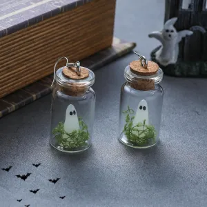 Halloween Earrings, Halloween Bottle Glow-In-The-Dark Ghost Earrings Christmas Jewelry Gifts For Women