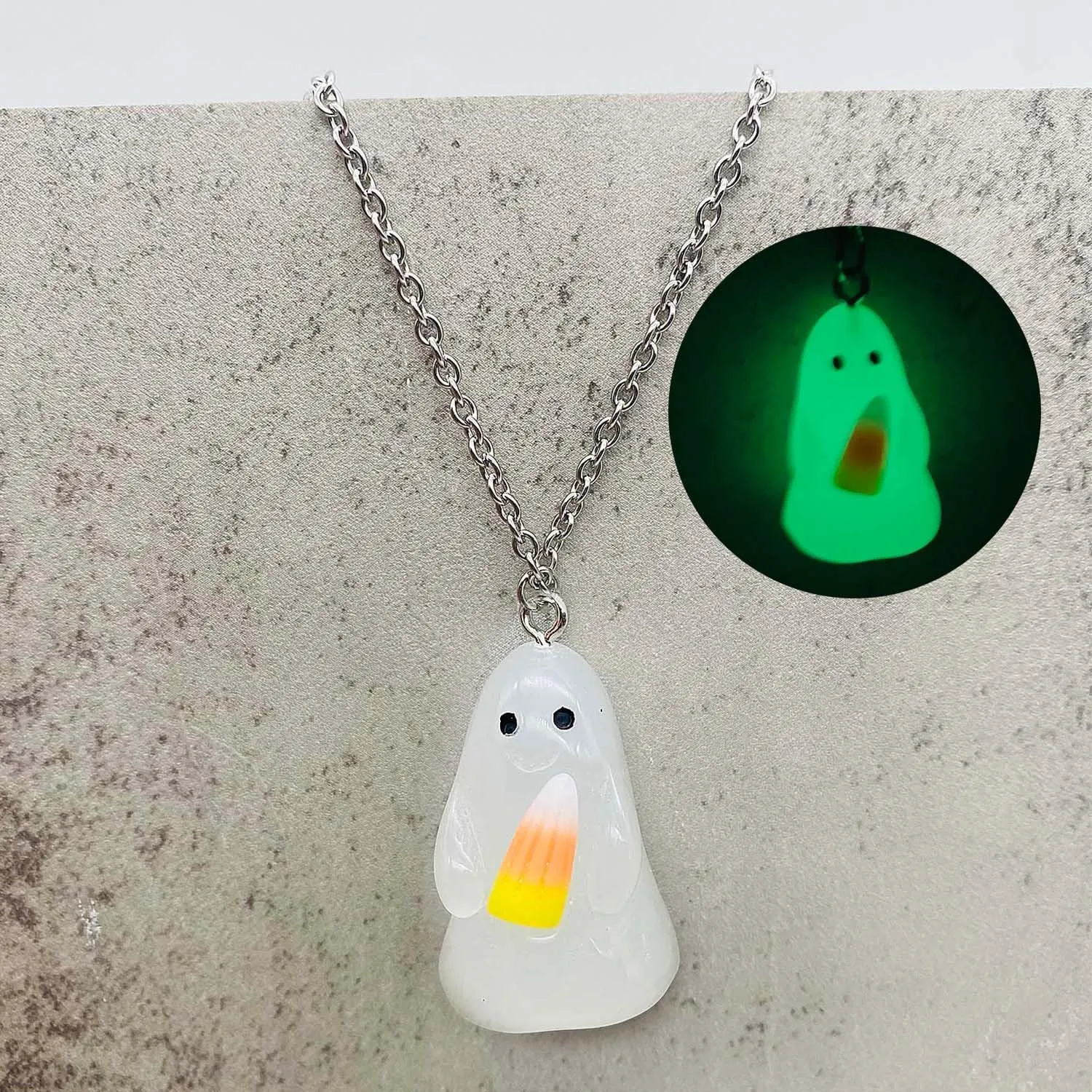 Halloween Ghost Earrings for Women Glow in the Dark Ghost Necklace Spooky Ghost Pumpkin Blood Earrings Halloween Party Costume Jewelry