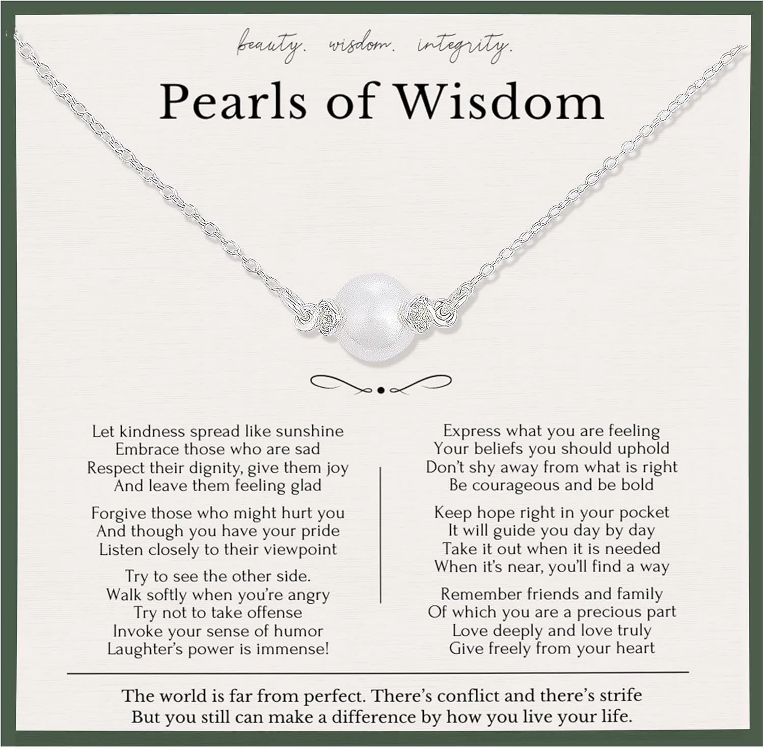 HOPE LOVE SHINE Graduation necklace gift