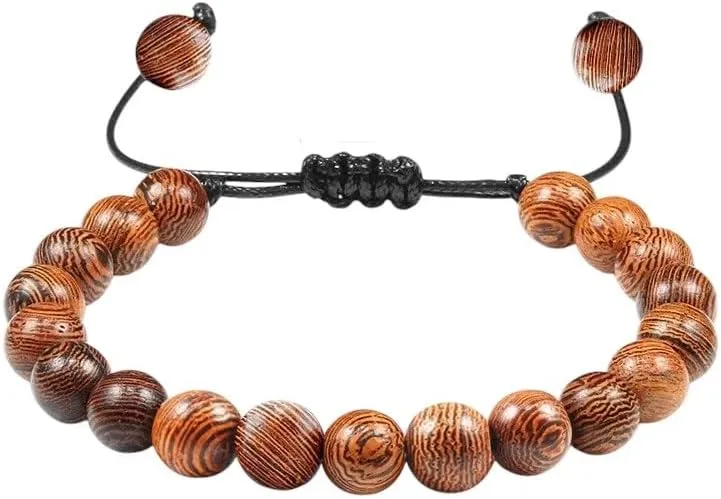 Hot for Men Bracelet Wooden Beads Cross 7 Chakra Balance Onyx Bracelets&Bangles Owl Prayer Buddha Women Jewelry