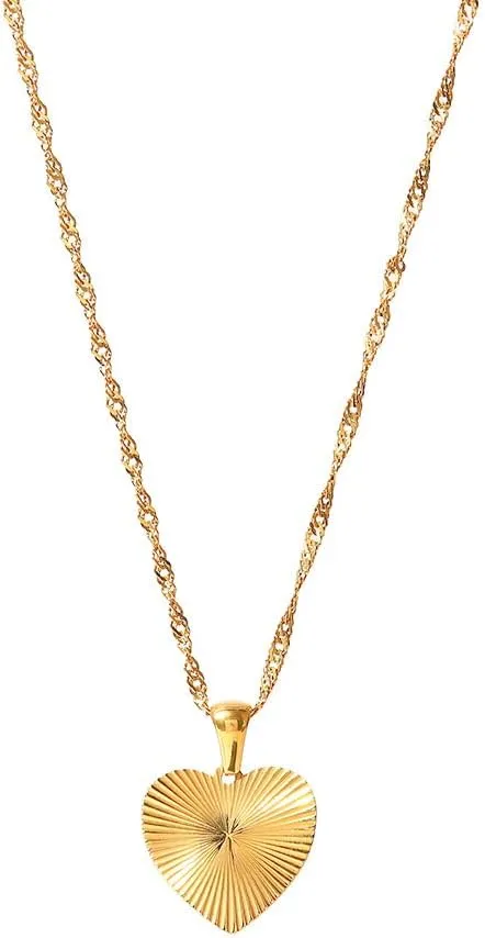 IBARA Women Gold Dianty Necklace Sun Crescent Moon Star Evil Eye Lock Lovely Heart Flower Butterfly Pearl Pendant Coin Necklaces 18K Gold CZ Diamond Filled Chain Boho Beach Simple Handmade Jewelry