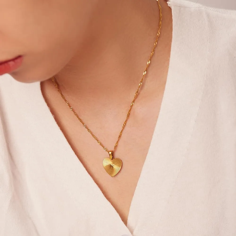 IBARA Women Gold Dianty Necklace Sun Crescent Moon Star Evil Eye Lock Lovely Heart Flower Butterfly Pearl Pendant Coin Necklaces 18K Gold CZ Diamond Filled Chain Boho Beach Simple Handmade Jewelry