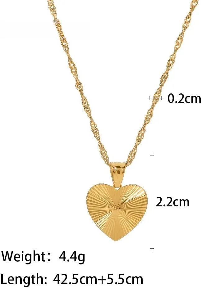 IBARA Women Gold Dianty Necklace Sun Crescent Moon Star Evil Eye Lock Lovely Heart Flower Butterfly Pearl Pendant Coin Necklaces 18K Gold CZ Diamond Filled Chain Boho Beach Simple Handmade Jewelry