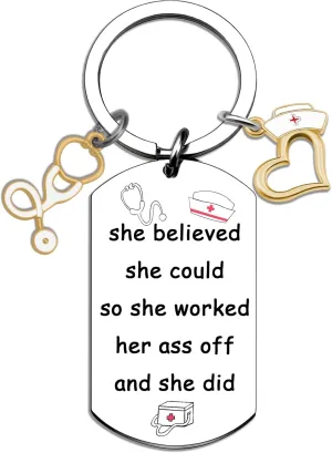 Inspirational Nurse Keychain Gifts For Women Teen Girls Meaningful Nurses Week Appreciation Gifts For Nurse Nursing Student Medical Assistant Birthday Gift Idea