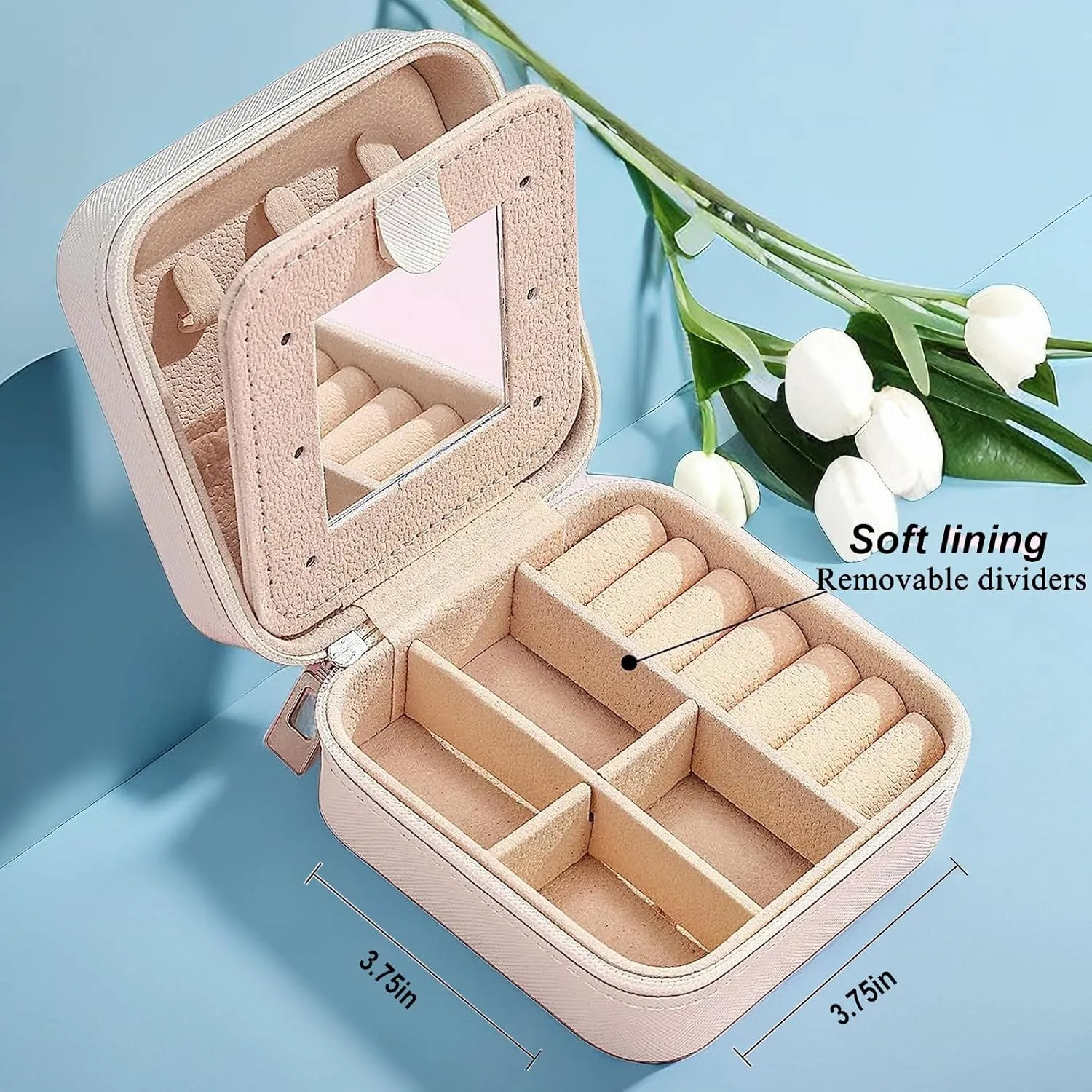 Jewelry Box Gifts for Women Travel Jewelry Case Earrings Necklace Ring Holder Jewelry Organizer Girls Mom Gift