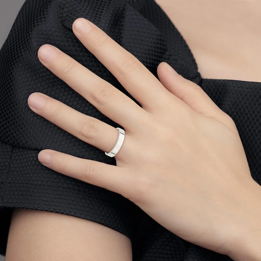 JewelryWeb 925 Sterling Silver Solid Polished Lightweight 4mm Flat Band-Band Style Ring for Women and Men