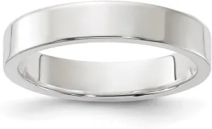 JewelryWeb 925 Sterling Silver Solid Polished Lightweight 4mm Flat Band-Band Style Ring for Women and Men