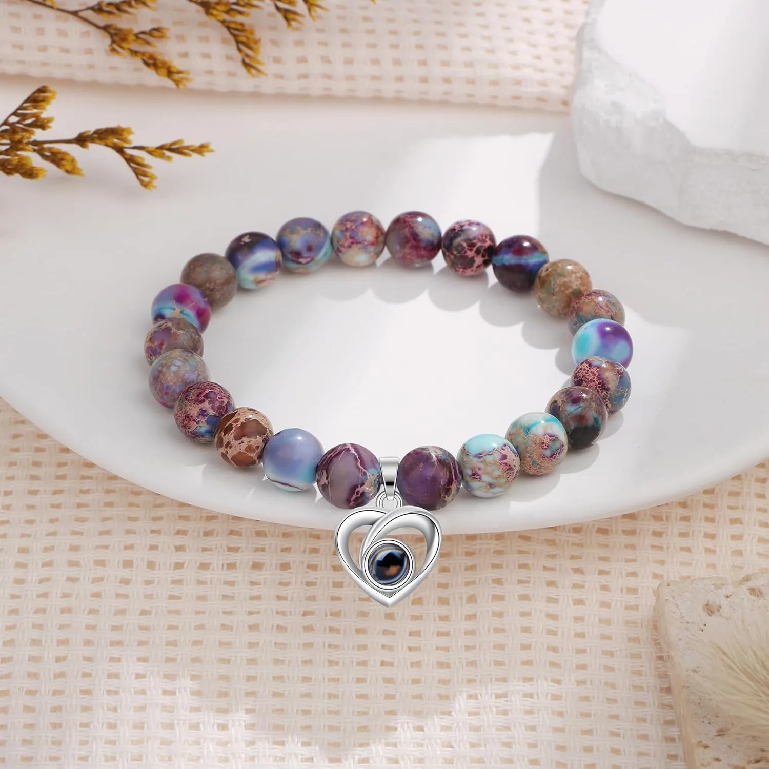 JoycuFF 100 Languages I Love You Bracelet Unique Gifts for Daughter Granddaughter Sister Niece Girlfriend Meaningful Beads Chirstmas Anniversary Birthday Women Jewelry