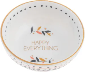 Karma, Colorful Ring Bowl, Colorful Trinket Tray, Decorative Ceramic Trinket Dish, Jewelry Dish Tray for Rings, Happy Everything