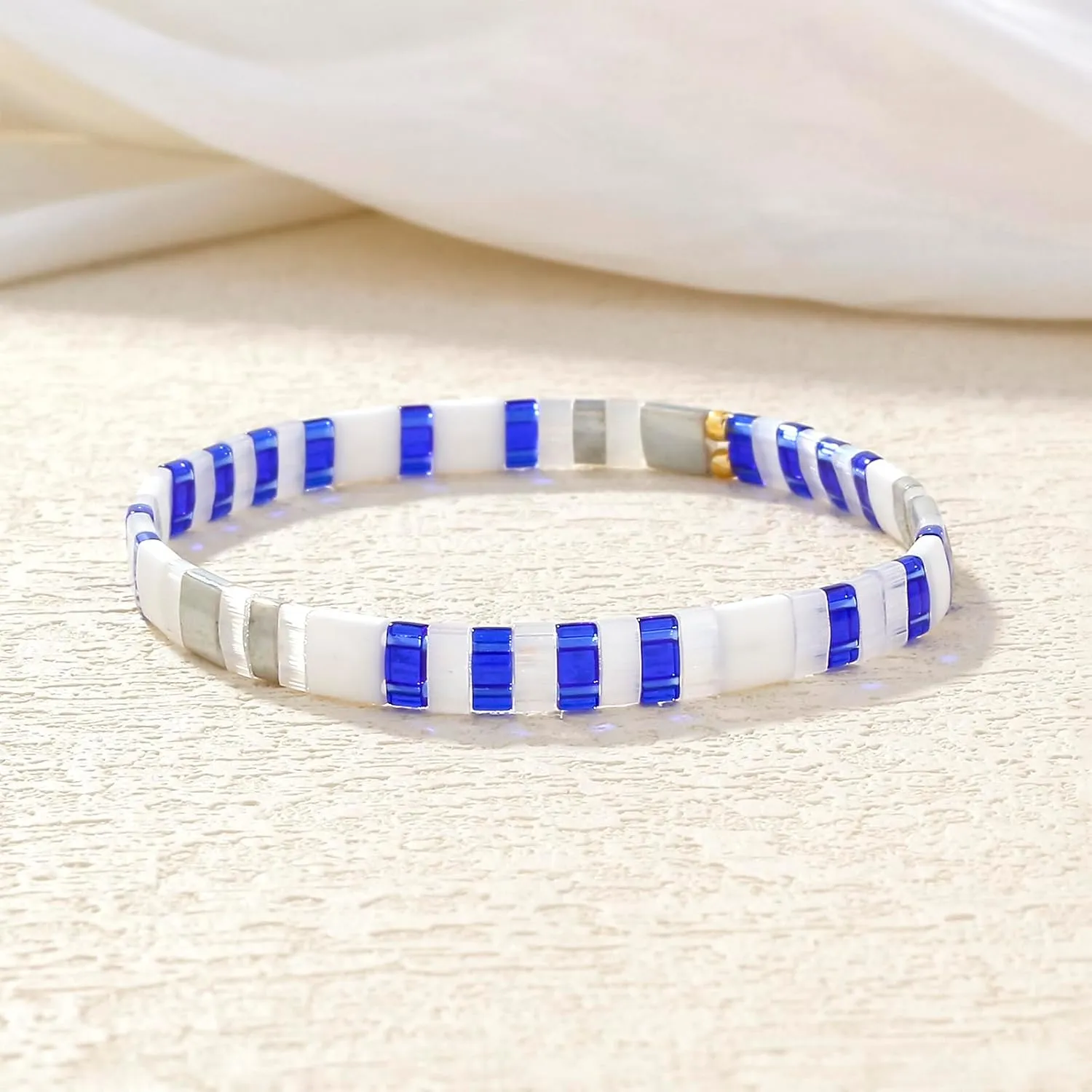 KELITCH Chic Unique letter beads bracelet Colorful beads stretch bracelet women friendship gift