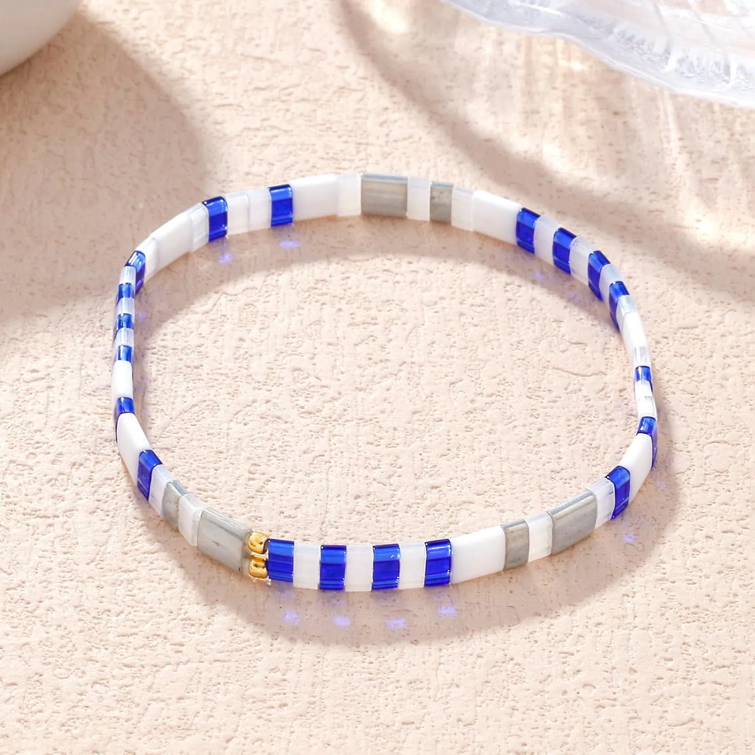 KELITCH Chic Unique letter beads bracelet Colorful beads stretch bracelet women friendship gift