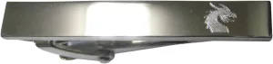 Kiola Designs Silver Toned Etched Sleek Dragon Head Skinny Tie Clip