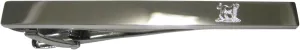 Kiola Designs Silver Toned Etched Sleek Roaring Lioness Tie Clip