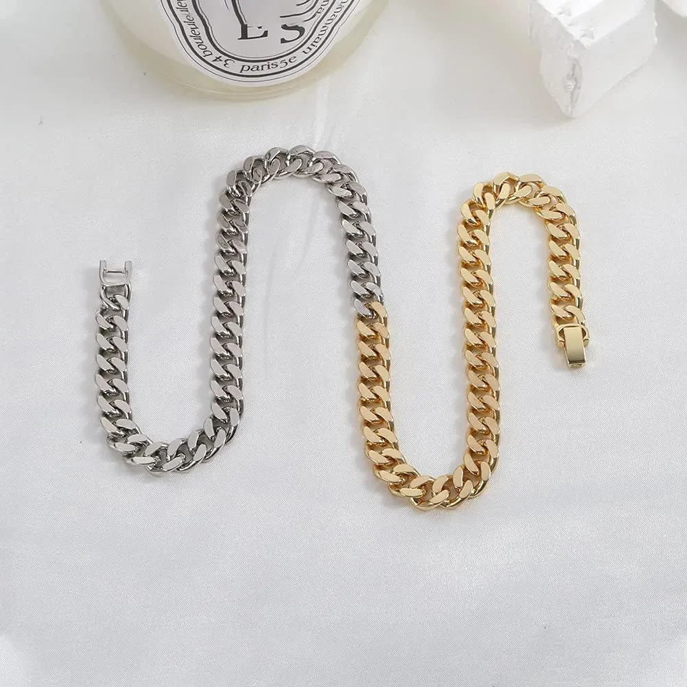LILIE&WHITE Gold And Silver Chain Necklace For Women Rope Chain Necklace Chic Link Chunky Gold Necklace Fashion Jewelry