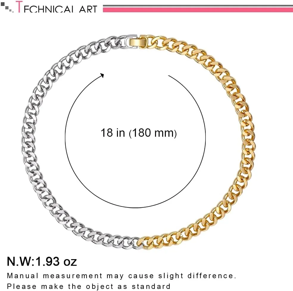 LILIE&WHITE Gold And Silver Chain Necklace For Women Rope Chain Necklace Chic Link Chunky Gold Necklace Fashion Jewelry