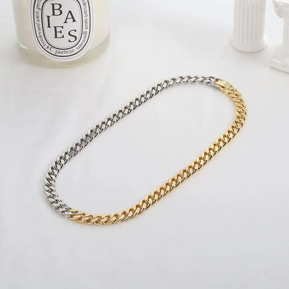 LILIE&WHITE Gold And Silver Chain Necklace For Women Rope Chain Necklace Chic Link Chunky Gold Necklace Fashion Jewelry