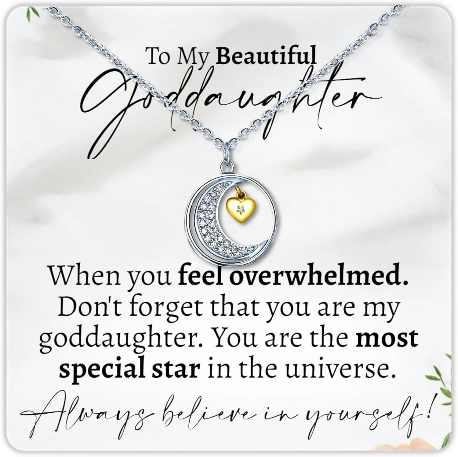 Love You to The Moon and Back .925 Sterling Silver Jewelry, Sentimental Gifts for Granddaughter, Niece, Birthday Gift for Teenage Girl, Meaningful Gift for Daughter