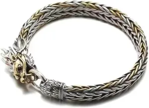 Lucky Dragon Bracelets, Feng Shui Bracelet, Vintage S925 Sterling Silver Fortune Bracelet, Retro Good Luck Amulets, Meditation Blessing Bracelets