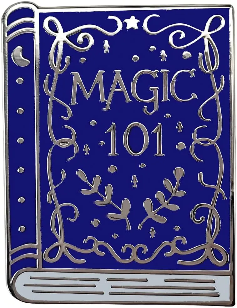 Magic Enamel Pin - Book Lapel Pin for Witches & Bookworms, Fantasy Literature Jewelry, for Lanyard Backpacks Hat Jackets