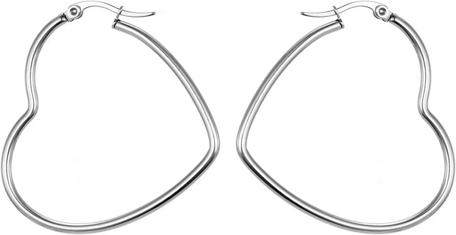 MengPa Hoop Earrings for Women Black Gold Plated Loops Drop Earring Fashion Jewelry