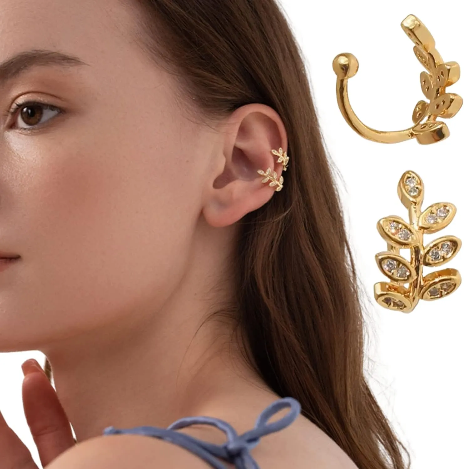 Minimalist 4 PCS S925 Sterling Silver Criss Cross Ear Cuff No Pierce Ear Cuff Sets Double Simple Lines Ear Cuff Fake Cartilage Earring Helix Piercing