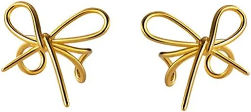Minimalist Bow Knot Ear Cuffs Wrap Earrings 925 Sterling Silver Cartilage Clip On Earrings Cuff Ears No Piercings Fake Hoops Earring Wedding Trendy Jewelry Gifts for Women Teen Girls