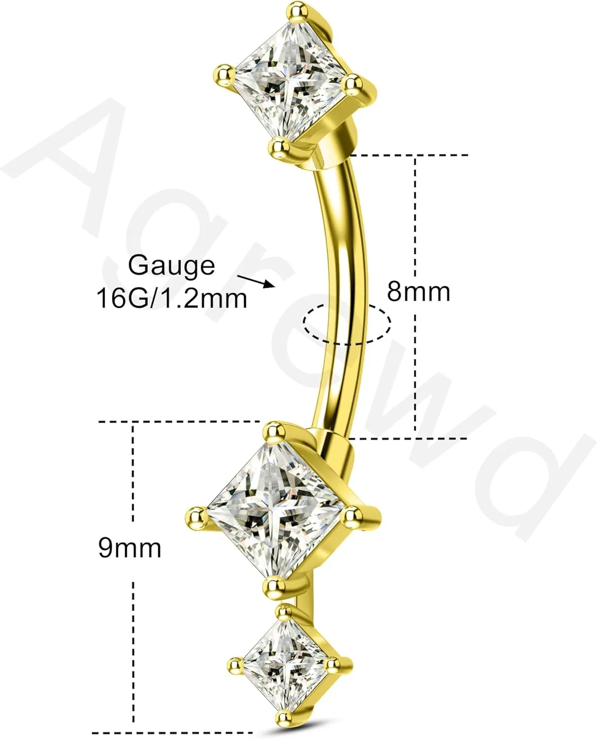 Minimalist Rook Earrings 8MM Silver Rook Piercing Jewelry Stainless Steel Clear CZ 16G Belly Button Ring Curved Barbell