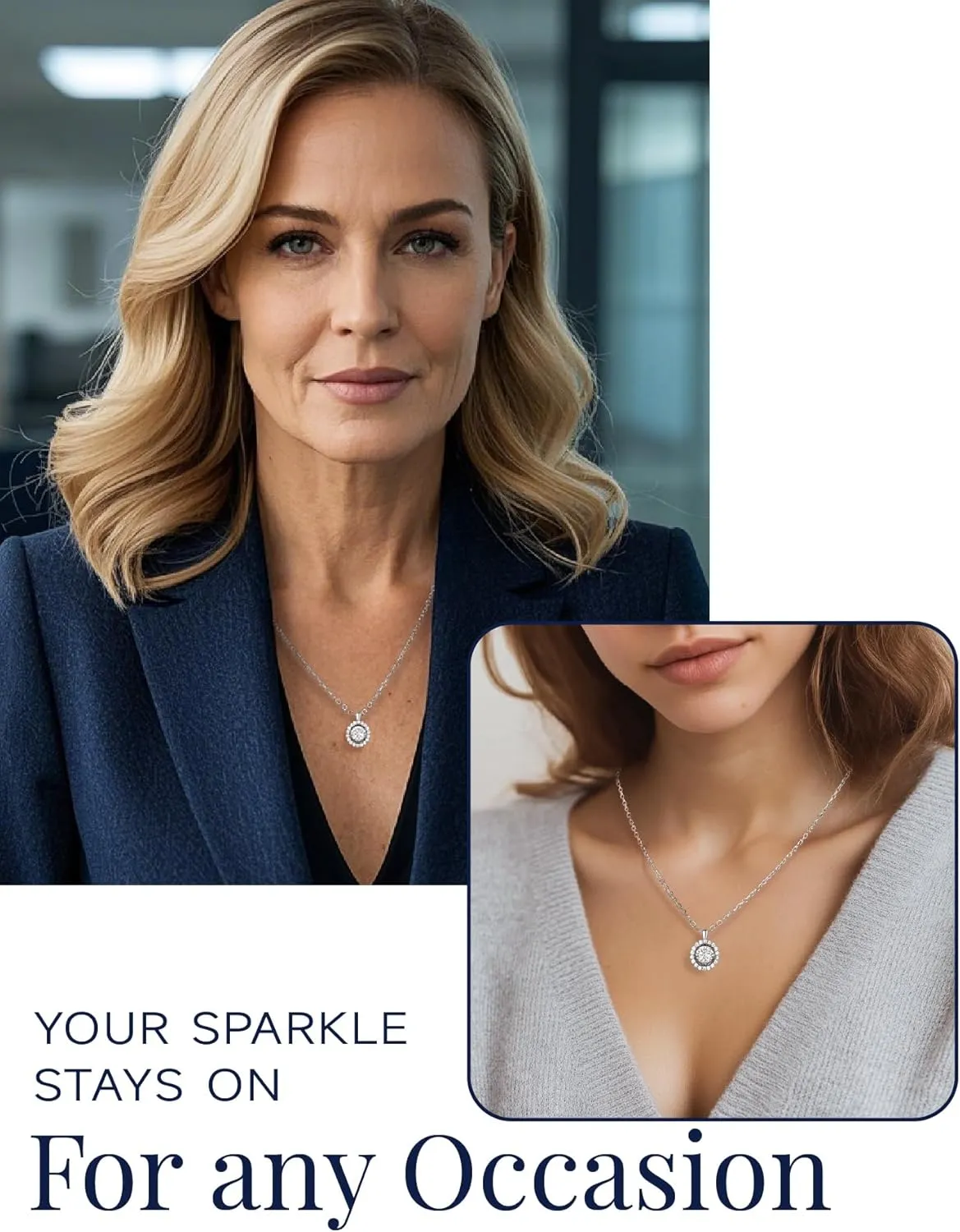 MomentWish Heart Necklace for Women, Sparkling Gift for Her, 1Carat Moissanite Heart Pendent for Her, 925 Sterling Silver Dance Necklace for Anniversary Christmas Valentines