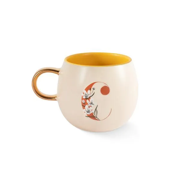 Monogram Floral "C" Round Mug