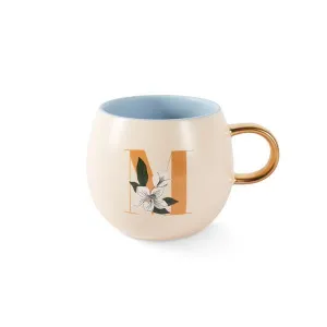Monogram Floral "M" Round Mug