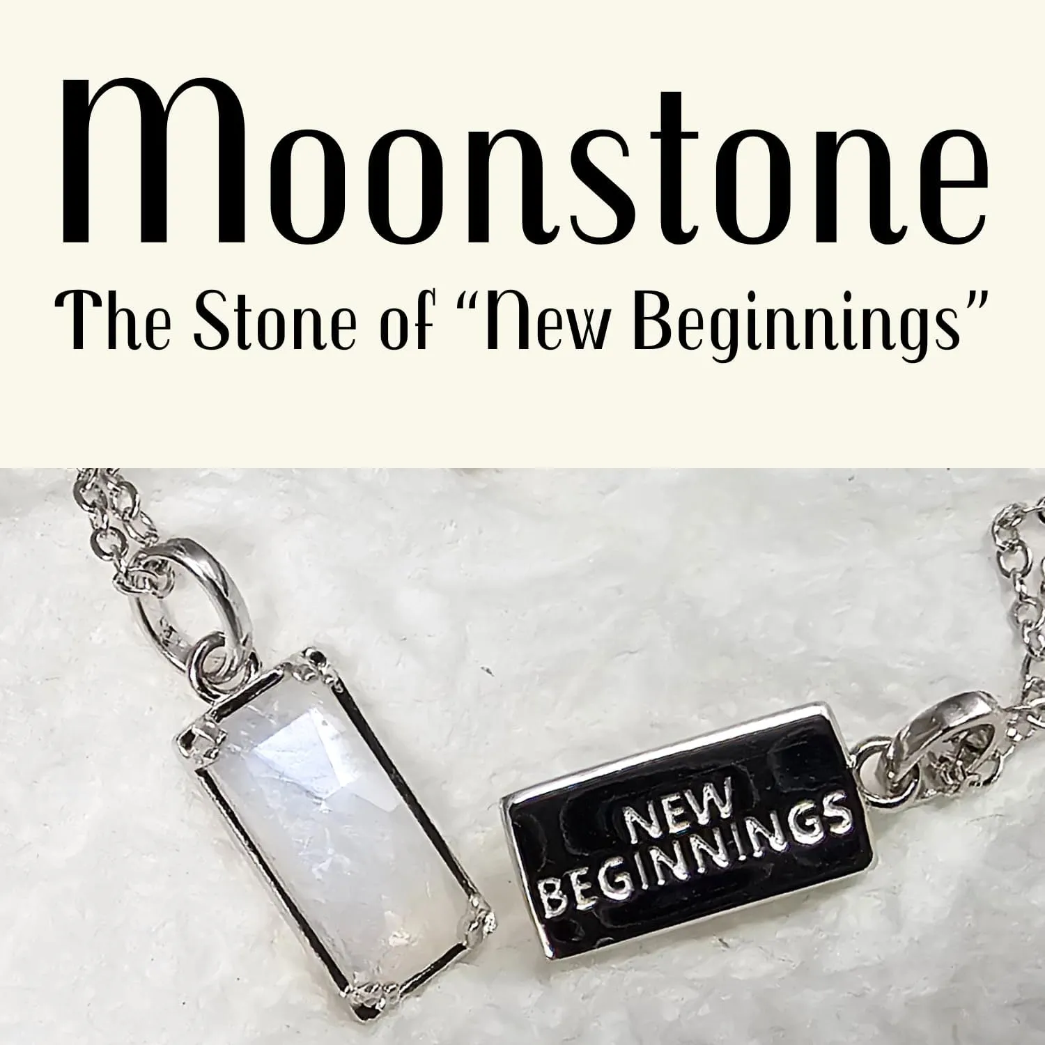 Moonstone Necklace 925 Sterling Silver Necklace for Women. Moonstone Jewelry New Beginnings Gifts for Women. Moon Stone Pendant Meaningful Jewelry