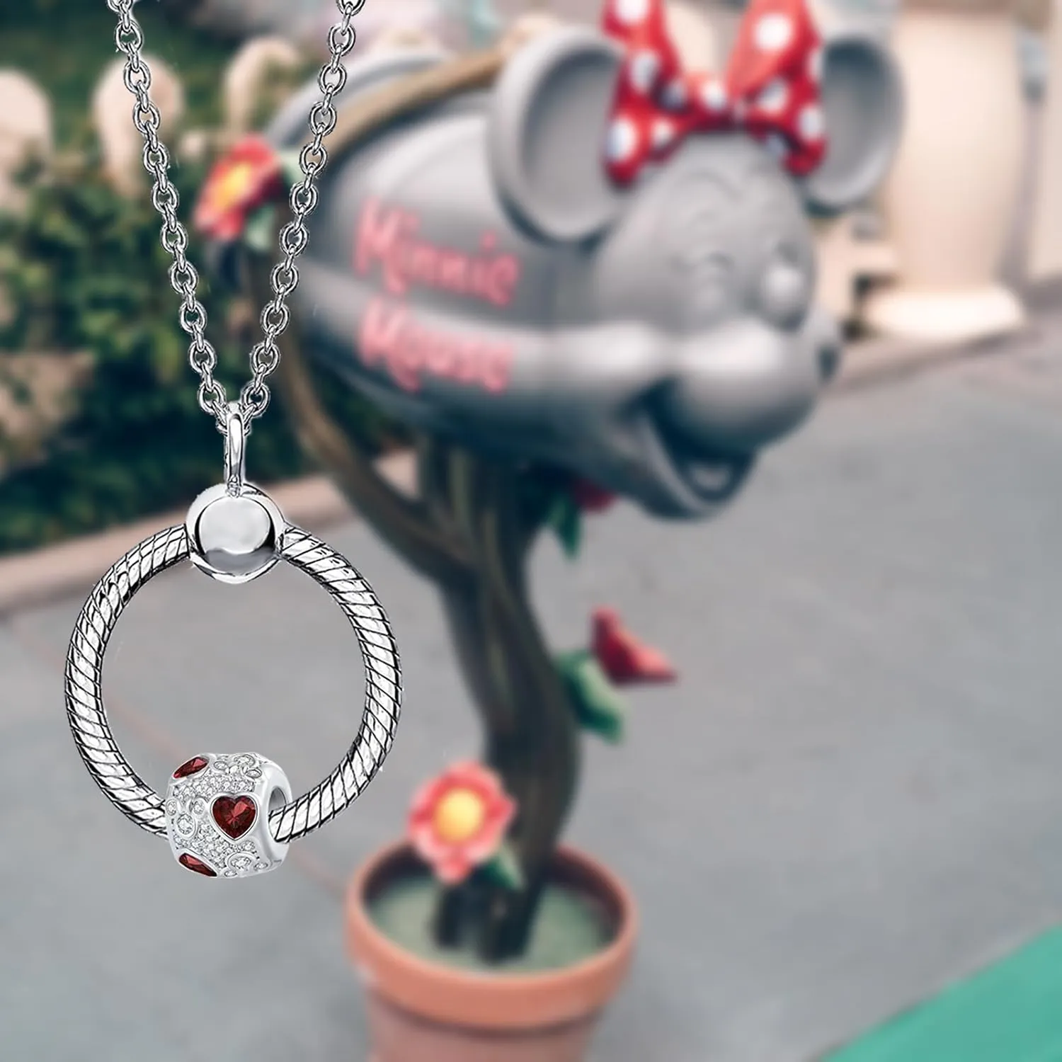 Mouse Animal Cartoon Charm Birthstone Bead for Pandora Bracelet Necklace