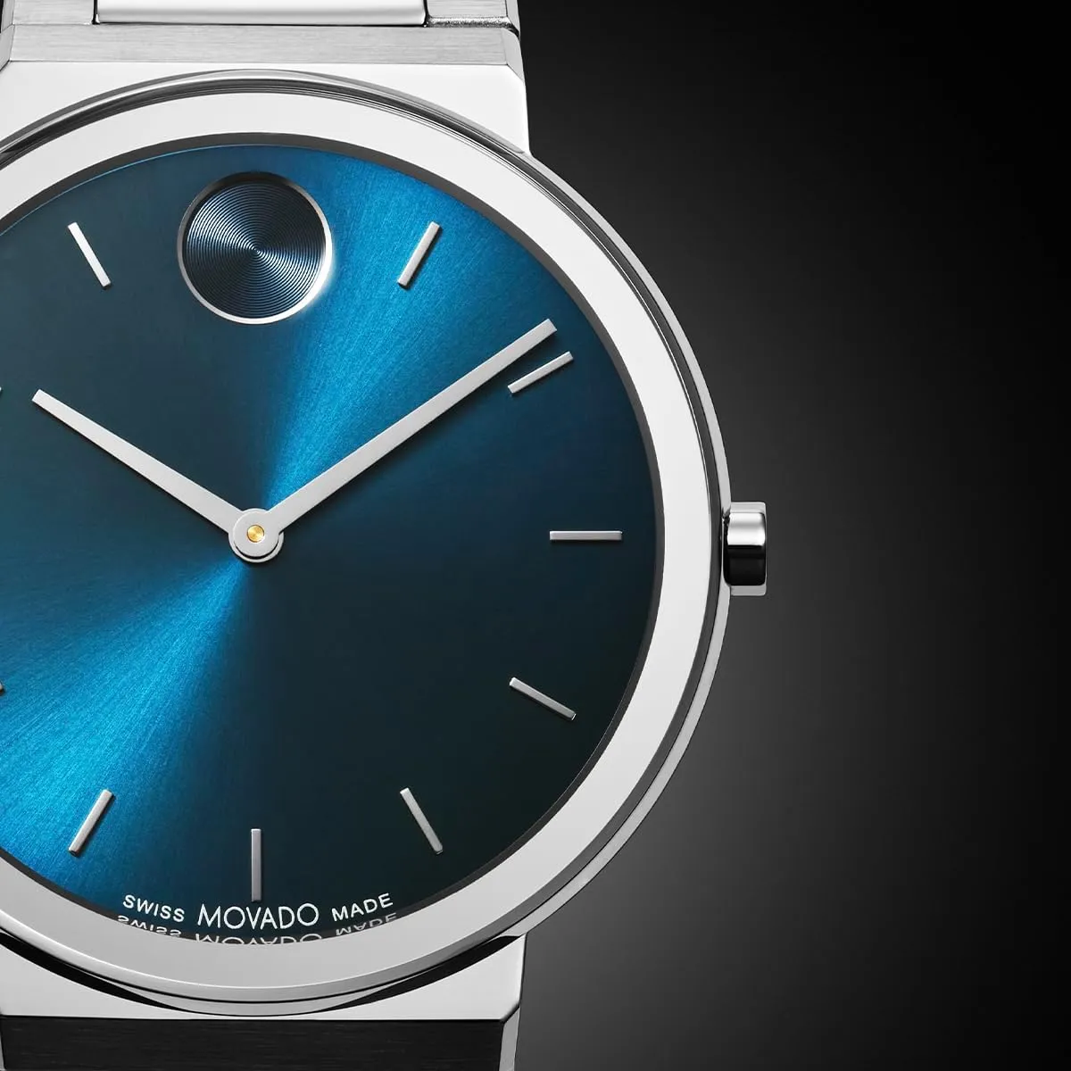 Movado Bold Horizon Ultra Thin Watch for Men and Women - Swiss Made - Water Resistant 3ATM/30 Meters - Sleek and Slim Premium Luxury Wristwatch for Everyone - 40mm