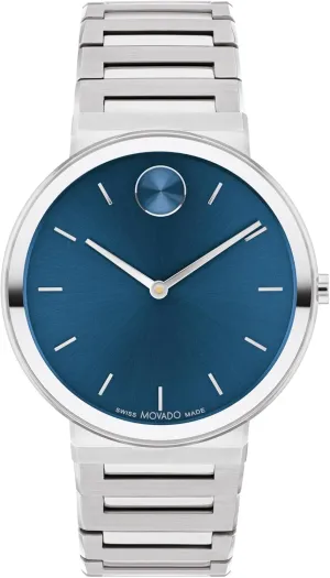 Movado Bold Horizon Ultra Thin Watch for Men and Women - Swiss Made - Water Resistant 3ATM/30 Meters - Sleek and Slim Premium Luxury Wristwatch for Everyone - 40mm