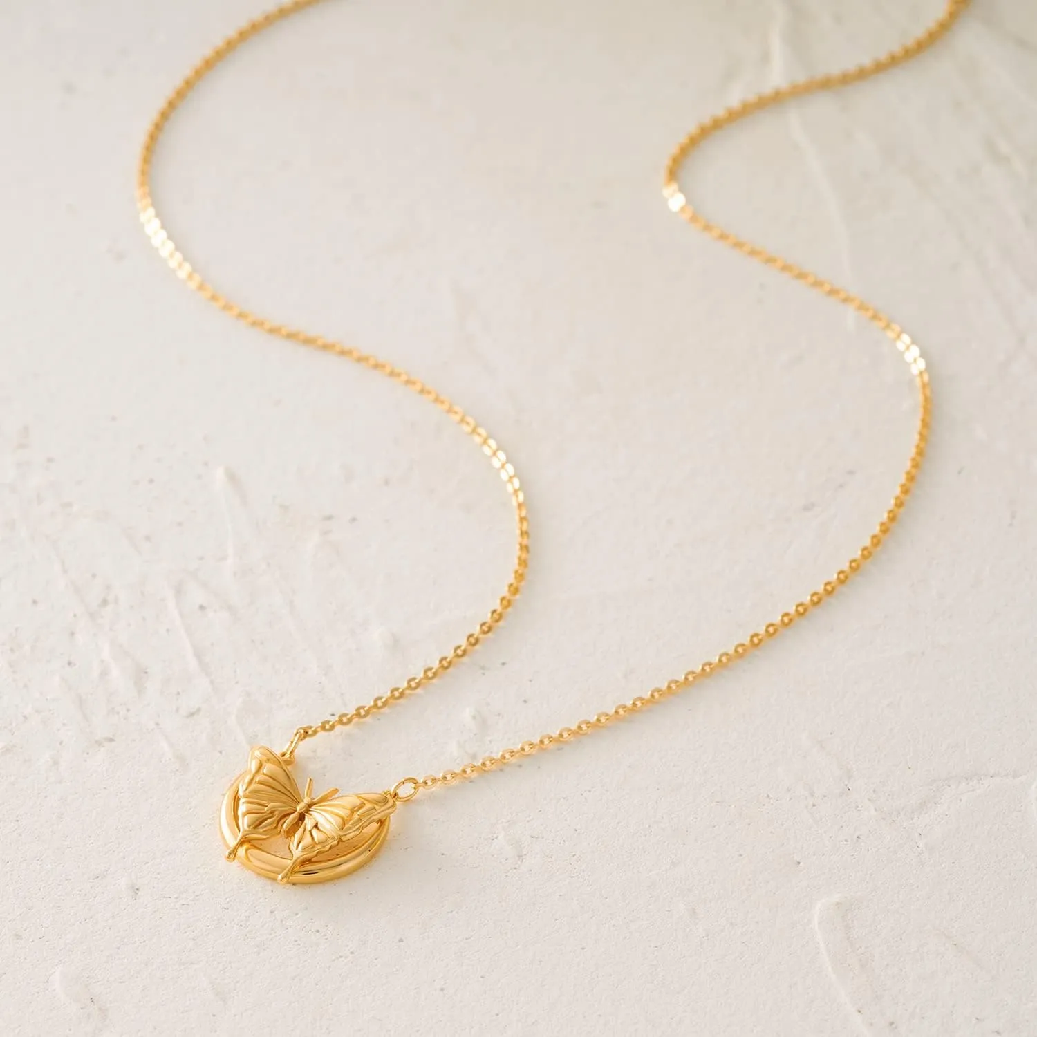 MYEARS Women Pendant Necklace Gold 14K Gold Filled Small Simple Dainty Chain Everyday Jewelry