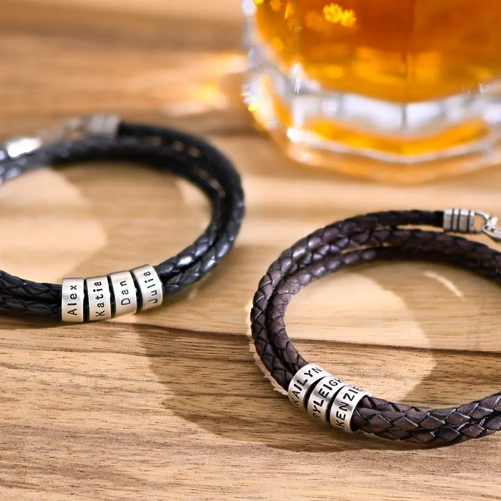 MyNameNecklace Personalized Choose Your Style Men Bracelet - Custom Inscriptions - Meaningful Gift for Him, Husband - Gift for Father's Day, Christmas, Birthday by - MYKA