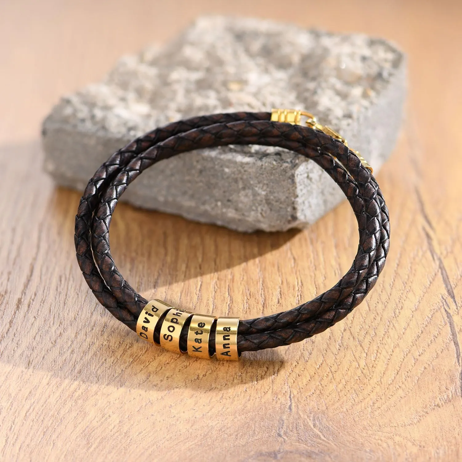 MyNameNecklace Personalized Choose Your Style Men Bracelet - Custom Inscriptions - Meaningful Gift for Him, Husband - Gift for Father's Day, Christmas, Birthday by - MYKA