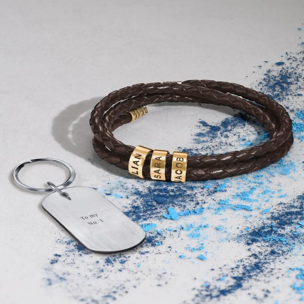 MyNameNecklace Personalized Choose Your Style Men Bracelet - Custom Inscriptions - Meaningful Gift for Him, Husband - Gift for Father's Day, Christmas, Birthday by - MYKA